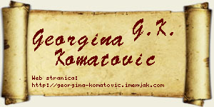Georgina Komatović vizit kartica